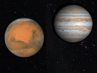 The aspect of Mars and Jupiter