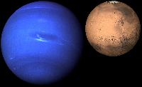 The aspect of Mars and Neptune