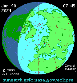 Solar eclipse 10-06-2021 07:43:07 - Brasilia