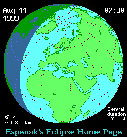 Solar eclipse 11-08-1999 07:04:09 - Detroit