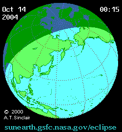 Solar eclipse 13-10-2004 23:00:23 - Miami