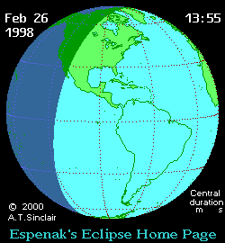 Solar eclipse 26-02-1998 09:29:27 - Los Angeles