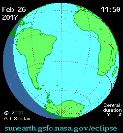 Solar eclipse 26-02-2017 11:54:33 - Brasilia
