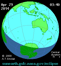 Solar eclipse 29-04-2014 03:04:33 - Brasilia