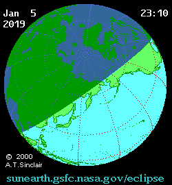 Solar eclipse 05-01-2019 20:42:38 - Miami