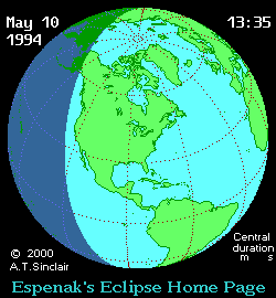 Solar eclipse 10-05-1994 13:12:26 - Miami