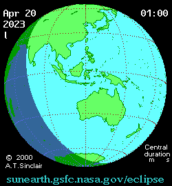 Solar eclipse 20-04-2023 00:17:56 - Toronto