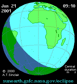 Solar eclipse 21-06-2001 08:04:46 - Washington