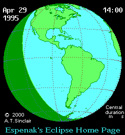 Solar eclipse 29-04-1995 10:33:21 - Los Angeles