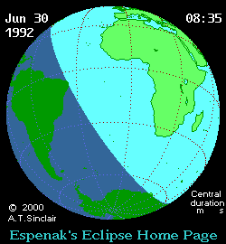 Solar eclipse 30-06-1992 08:11:22 - Miami