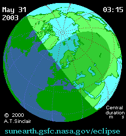 Solar eclipse 31-05-2003 00:09:22 - Detroit
